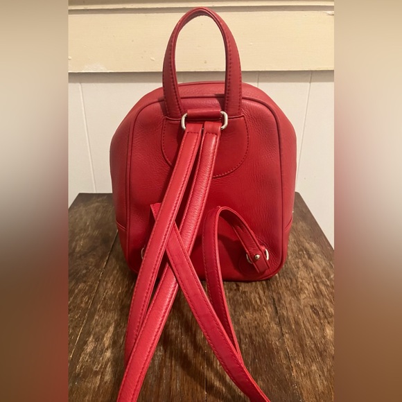 Authentic Christian Dior Vintage 30 Montaigne Red Leather backpack - Picture 3 of 9